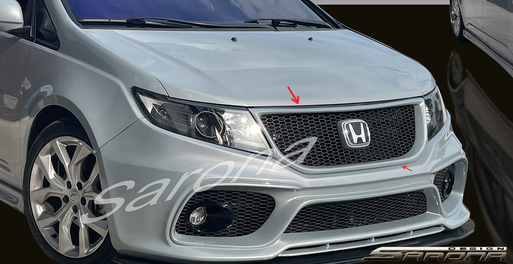 Custom Honda Odyssey  Mini Van Grill (2014 - 2017) - $440.00 (Part #HD-010-GR)